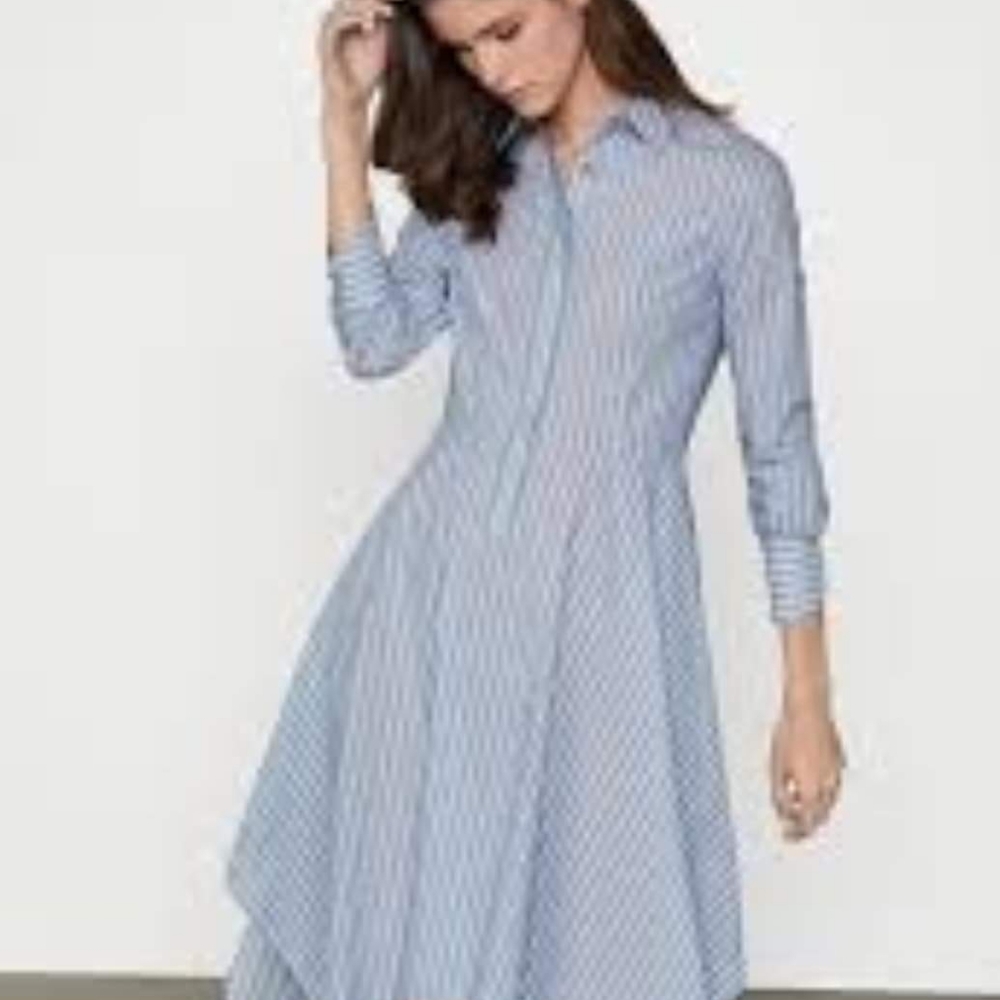 BCBGMAXAZRIA Cotton Poplin Shirt Dress
